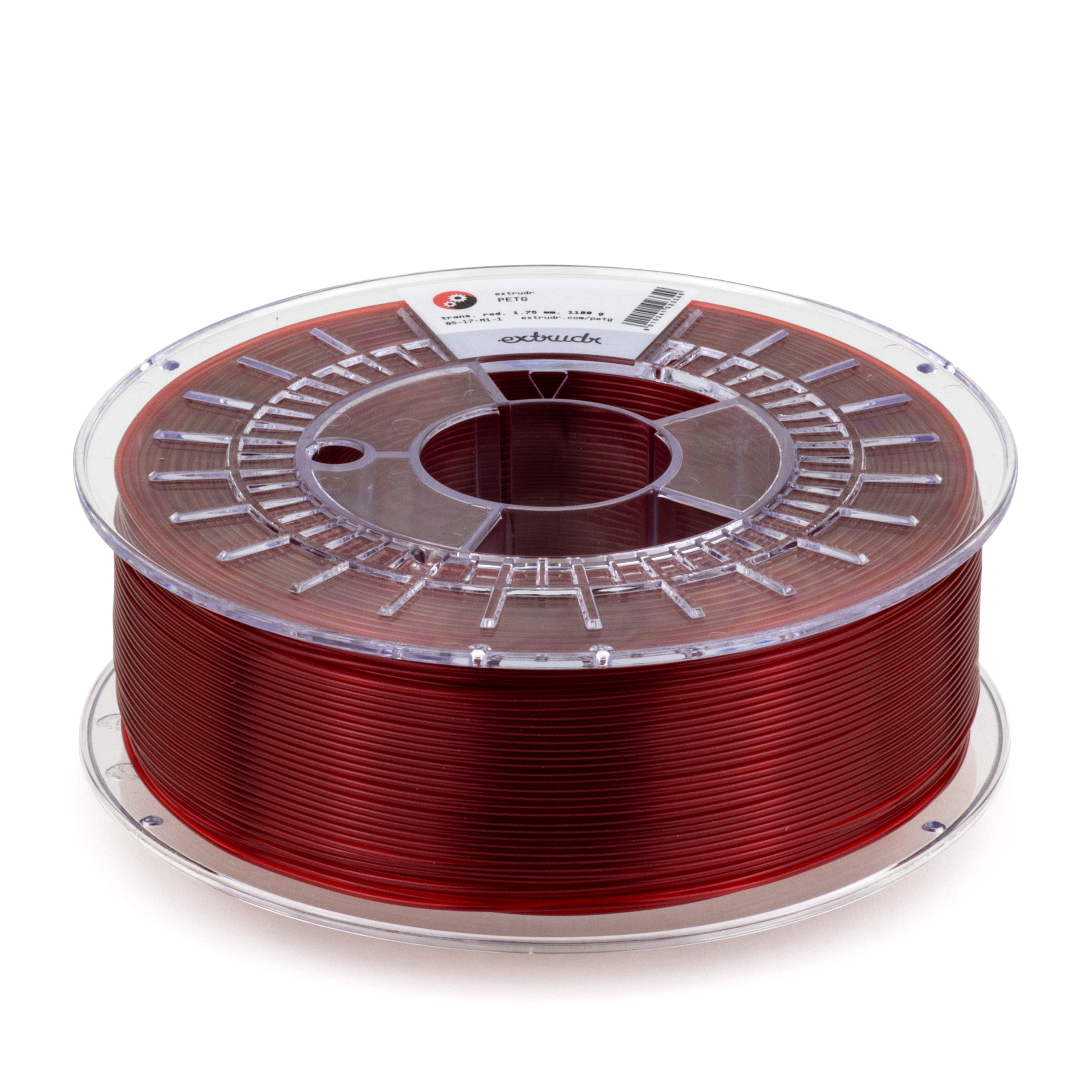 Extrudr Extrudr - PETG - transparent red - 1.75 mm - 1.1 kg