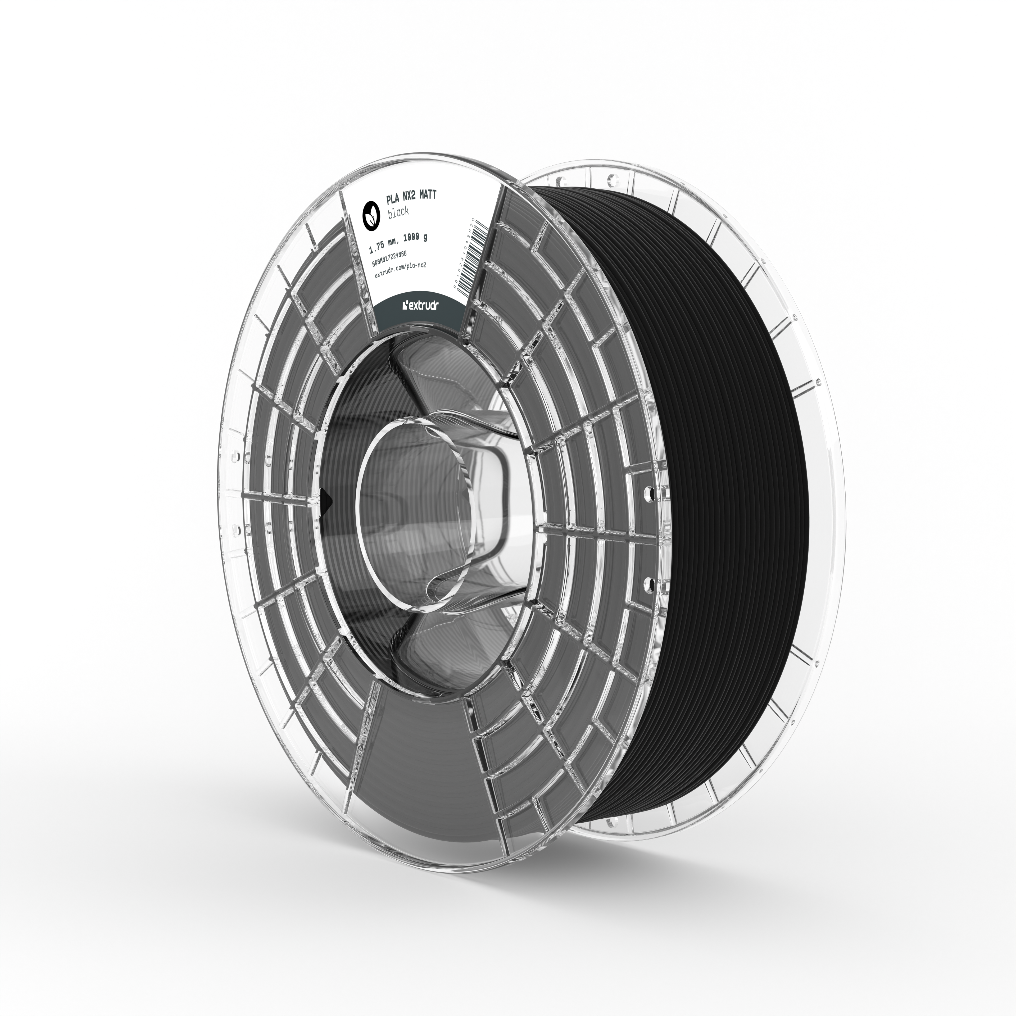 PLA NX2 MATT - PLA NX2 MATT black 1.75 mm 1 kg by Extrudr